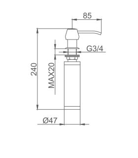 Дозатор Granula 1403 чёрный